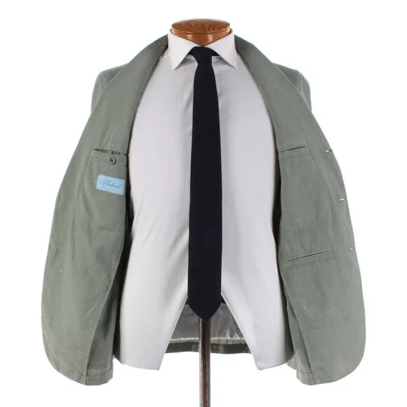 Belvest NWT Cotton / Linen / Silk Blend Sport Coat Size 50R (40R US) In Green